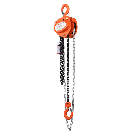 TMG Industrial 1 Ton 10' Lift Chain Hoist, 360° Swivel Hook, ASME B30.16, TMG-AHC1